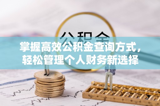 略阳掌握高效公积金查询方式，轻松管理个人财务新选择