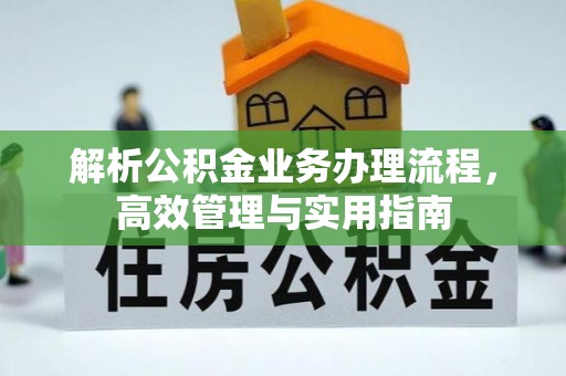 略阳解析公积金业务办理流程，高效管理与实用指南